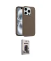 ieg™ iPhone 15 Pro Max Kılıf Yankı Form Serisi - Siyah Bilvis Hayalet Cam Ekran Koruyucu
