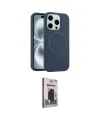 ieg™ iPhone 15 Pro Max Kılıf Yankı Form Serisi - Siyah Bilvis Hayalet Cam Ekran Koruyucu