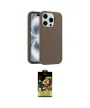 ieg™ iPhone 15 Pro Max Kılıf Yankı Form Serisi - Siyah Buffer Cam Ekran Koruyucu