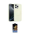 ieg™ iPhone 15 Pro Max Kılıf Yankı Form Serisi - Siyah Buffer Hayalet Cam Ekran Koruyucu