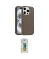 ieg™ iPhone 15 Pro Max Kılıf Yankı Form Serisi - Siyah Polymer Nano Ekran Koruyucu