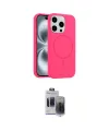 ieg™ iPhone 15 Pro Max Kılıf Yankı Form Serisi - Siyah Vanessa Magic Hayalet Cam