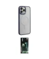 ieg™ iPhone 15 Pro Max Kılıf Yankı Işık Özel Seri - Siyah 360 Mat Full Body Arka Koruyucu