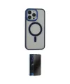 ieg™ iPhone 15 Pro Max Kılıf Yankı Işık Özel Seri - Siyah 3D Antistatik Hayalet Cam Ekran Koruyucu