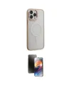 ieg™ iPhone 15 Pro Max Kılıf Yankı Işık Özel Seri - Siyah 3D Antistatik Mat Seramik Nano Ekran Koruyucu