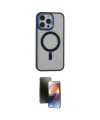 ieg™ iPhone 15 Pro Max Kılıf Yankı Işık Özel Seri - Siyah 3D Antistatik Mat Seramik Nano Ekran Koruyucu