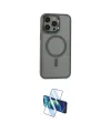 ieg™ iPhone 15 Pro Max Kılıf Yankı Işık Özel Seri - Siyah 3D Antistatik Seramik Nano Ekran Koruyucu