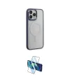 ieg™ iPhone 15 Pro Max Kılıf Yankı Işık Özel Seri - Siyah 3D Antistatik Seramik Nano Ekran Koruyucu