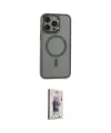 ieg™ iPhone 15 Pro Max Kılıf Yankı Işık Özel Seri - Siyah Bilvis 3D Cam Ekran Koruyucu