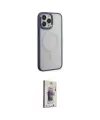 ieg™ iPhone 15 Pro Max Kılıf Yankı Işık Özel Seri - Siyah Bilvis 3D Cam Ekran Koruyucu