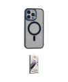 ieg™ iPhone 15 Pro Max Kılıf Yankı Işık Özel Seri - Siyah Bilvis 3D Mat Cam Ekran Koruyucu