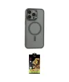 ieg™ iPhone 15 Pro Max Kılıf Yankı Işık Özel Seri - Siyah Buffer Cam Ekran Koruyucu