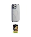 ieg™ iPhone 15 Pro Max Kılıf Yankı Işık Özel Seri - Siyah Buffer Cam Ekran Koruyucu