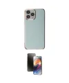 ieg™ iPhone 15 Pro Max Kılıf Yankı Serisi - Siyah 3D Antistatik Mat Seramik Nano Ekran Koruyucu