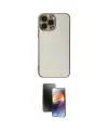 ieg™ iPhone 15 Pro Max Kılıf Yankı Serisi - Siyah 3D Antistatik Mat Seramik Nano Ekran Koruyucu