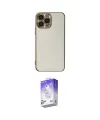 ieg™ iPhone 15 Pro Max Kılıf Yankı Serisi - Siyah Bilvis 5in1 3D Magic Cam Ekran Koruyucu