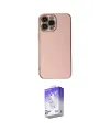 ieg™ iPhone 15 Pro Max Kılıf Yankı Serisi - Siyah Bilvis 5in1 3D Magic Cam Ekran Koruyucu