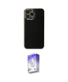 ieg™ iPhone 15 Pro Max Kılıf Yankı Serisi - Siyah Bilvis 5in1 3D Magic Cam Ekran Koruyucu