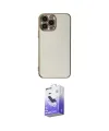 ieg™ iPhone 15 Pro Max Kılıf Yankı Serisi - Siyah Bilvis 5in1 5D Magic Hayalet Cam Ekran Koruyucu