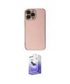 ieg™ iPhone 15 Pro Max Kılıf Yankı Serisi - Siyah Bilvis 5in1 5D Magic Hayalet Cam Ekran Koruyucu