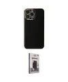ieg™ iPhone 15 Pro Max Kılıf Yankı Serisi - Siyah Bilvis Hayalet Cam Ekran Koruyucu
