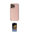 ieg™ iPhone 15 Pro Max Kılıf Yankı Serisi - Siyah Buffer Hayalet Cam Ekran Koruyucu