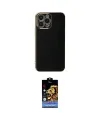 ieg™ iPhone 15 Pro Max Kılıf Yankı Serisi - Siyah Buffer Hayalet Cam Ekran Koruyucu