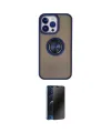 ieg™ iPhone 15 Pro Max Kılıf Yörünge Çizgi - Siyah 3D Antistatik Hayalet Cam Ekran Koruyucu