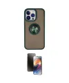 ieg™ iPhone 15 Pro Max Kılıf Yörünge Çizgi - Siyah 3D Antistatik Mat Seramik Nano Ekran Koruyucu