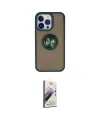 ieg™ iPhone 15 Pro Max Kılıf Yörünge Çizgi - Siyah Bilvis 3D Mat Cam Ekran Koruyucu