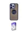 ieg™ iPhone 15 Pro Max Kılıf Yörünge Çizgi - Siyah Bilvis 5in1 3D Magic Cam Ekran Koruyucu