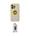ieg™ iPhone 15 Pro Max Kılıf Yörünge Çizgi - Siyah Bilvis Hayalet Cam Ekran Koruyucu