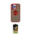 ieg™ iPhone 15 Pro Max Kılıf Yörünge Çizgi - Siyah Buffer Cam Ekran Koruyucu