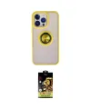 ieg™ iPhone 15 Pro Max Kılıf Yörünge Çizgi - Siyah Buffer Cam Ekran Koruyucu