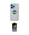 ieg™ iPhone 15 Pro Max Kılıf Yörünge Çizgi - Siyah Buffer Hayalet Cam Ekran Koruyucu