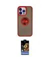 ieg™ iPhone 15 Pro Max Kılıf Yörünge Çizgi - Siyah Buffer Hayalet Cam Ekran Koruyucu