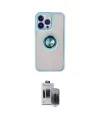 ieg™ iPhone 15 Pro Max Kılıf Yörünge Çizgi - Siyah Vanessa Magic Hayalet Cam