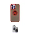 ieg™ iPhone 15 Pro Max Kılıf Yörünge Çizgi - Siyah Vanessa Magic Hayalet Cam