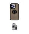 ieg™ iPhone 15 Pro Max Kılıf Yörünge Çizgi - Siyah Vanessa Magic Hayalet Cam