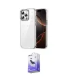 ieg™ iPhone 15 Pro Max Kılıf Yörünge Form - Siyah Bilvis 5in1 5D Magic Hayalet Cam Ekran Koruyucu