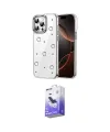 ieg™ iPhone 15 Pro Max Kılıf Yörünge Form - Siyah Bilvis 5in1 5D Magic Hayalet Cam Ekran Koruyucu