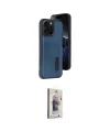 ieg™ iPhone 15 Pro Max Kılıf Yörünge Işık Serisi - Siyah Bilvis 3D Cam Ekran Koruyucu