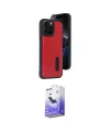 ieg™ iPhone 15 Pro Max Kılıf Yörünge Işık Serisi - Siyah Bilvis 5in1 5D Magic Hayalet Cam Ekran Koruyucu