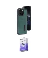 ieg™ iPhone 15 Pro Max Kılıf Yörünge Işık Serisi - Siyah Bilvis 5in1 5D Magic Hayalet Cam Ekran Koruyucu