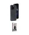 ieg™ iPhone 15 Pro Max Kılıf Yörünge Işık Serisi - Siyah Bilvis Hayalet Cam Ekran Koruyucu