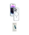 ieg™ iPhone 15 Pro Max Kılıf Yörünge Klasik - Şeffaf Pasifik Cam Ekran Koruyucu