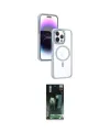 ieg™ iPhone 15 Pro Max Kılıf Yörünge Klasik - Siyah 360 Mat Full Body Arka Koruyucu