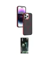 ieg™ iPhone 15 Pro Max Kılıf Yörünge Klasik - Siyah 360 Mat Full Body Arka Koruyucu