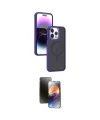 ieg™ iPhone 15 Pro Max Kılıf Yörünge Klasik - Siyah 3D Antistatik Mat Seramik Nano Ekran Koruyucu