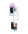 ieg™ iPhone 15 Pro Max Kılıf Yörünge Klasik - Siyah 3D Antistatik Mat Seramik Nano Ekran Koruyucu